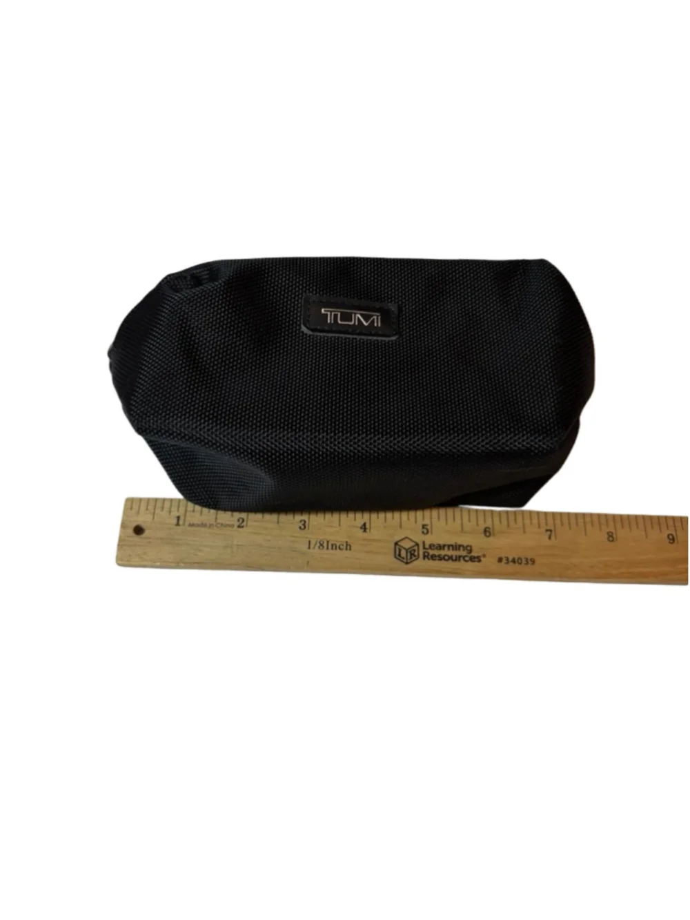 TUMI for Delta Black Ballistic Nylon Travel Amenity Toiletry Cosmetic Pouch